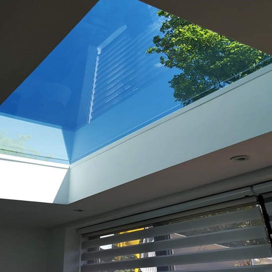 Flat skylights minimal sightlines